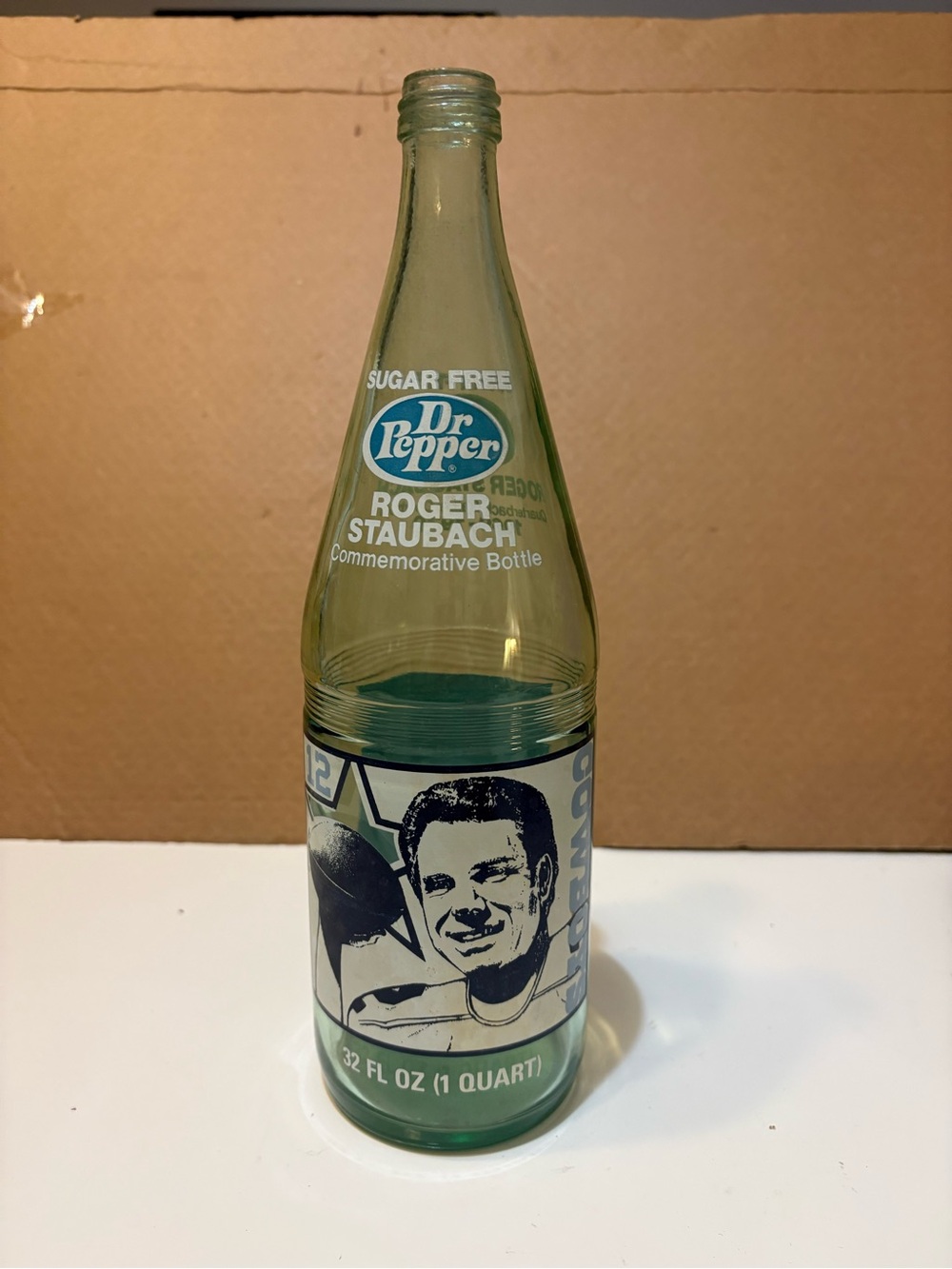 VTG Roger Staubach
Commemorative Bottle 1979 Sugar Free Dr Pepper Dallas Cowboys